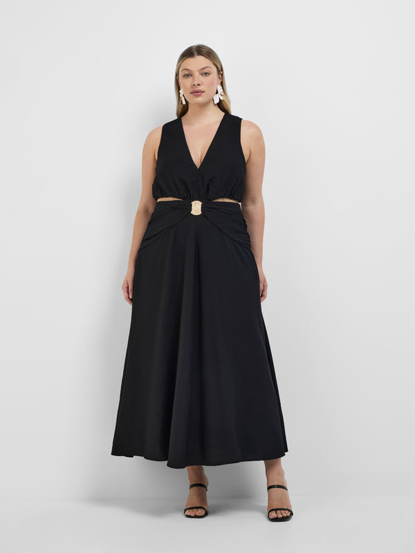 Size16 SHEIKE Layla Midi Dress Black 1008445 Front Image