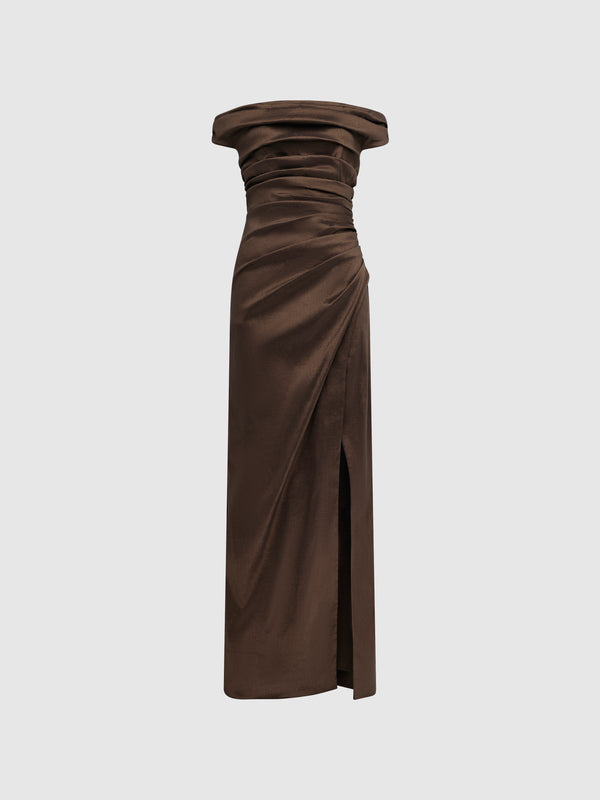 SHEIKE Brae Gown Chocolate 1008450 Ghost Image