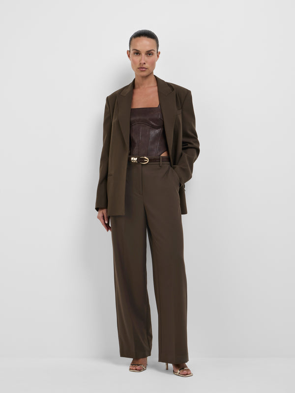 SHEIKE Thena Pant Chocolate 1008488 Styled Front Image