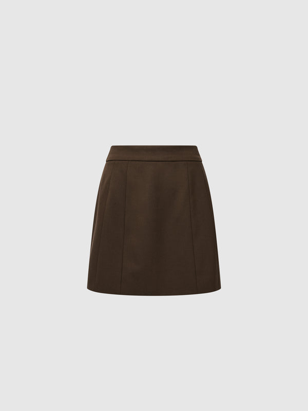 SHEIKE Emery Mini Skirt Chocolate 1008490 Ghost Image