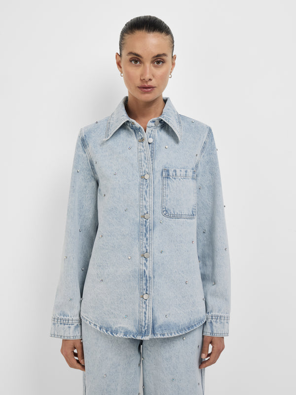 Size8 SHEIKE Delphy Shirt Blue 1008519 Close Up Image