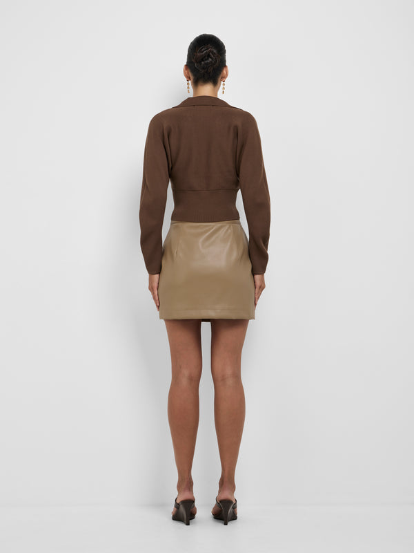 SHEIKE Izzy Knit Jumper Chocolate 1008525 Back Image