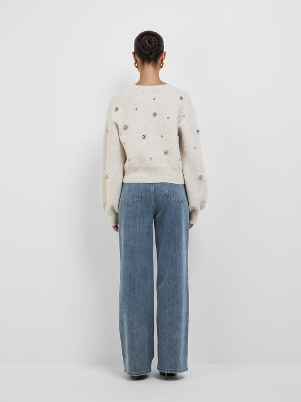 SHEIKE Hudson Knit Jumper Oatmeal 1008534 Back Image