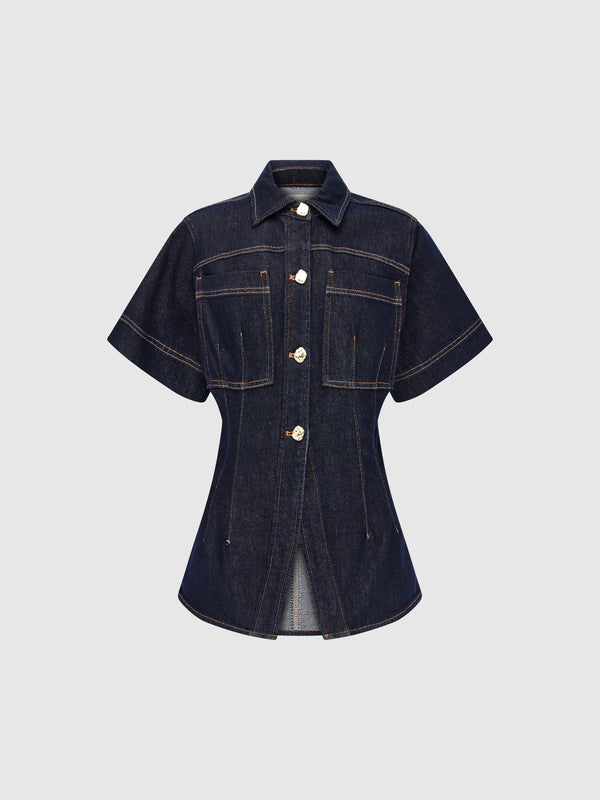 SHEIKE Esme Shirt Indigo 1008538 Ghost Image