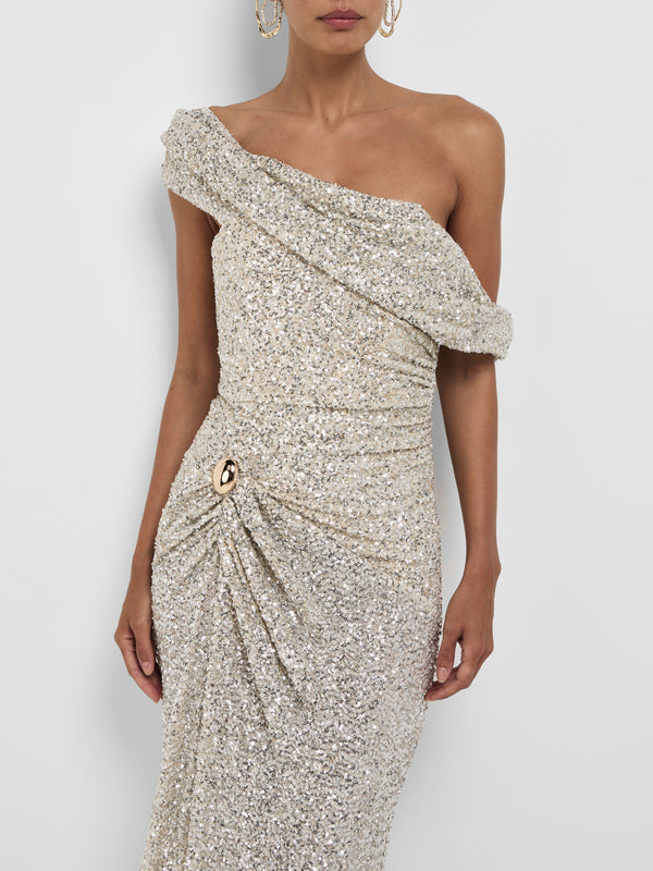 SHEIKE Celina Gown Silver 1008557 Close Up Image