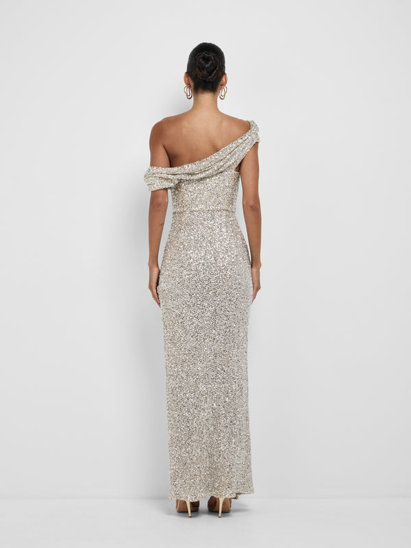 SHEIKE Celina Gown Silver 1008557 Back Image