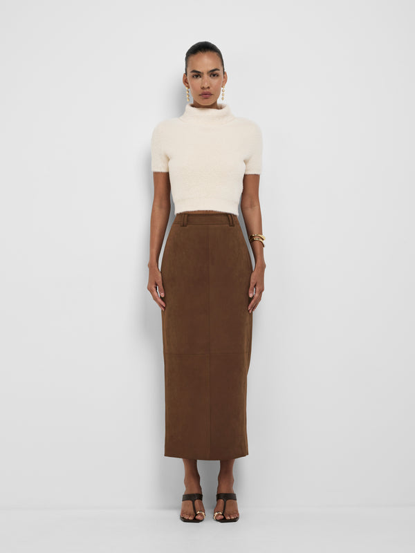 SHEIKE Tiana Midi Skirt Chestnut 1008586 Front Image