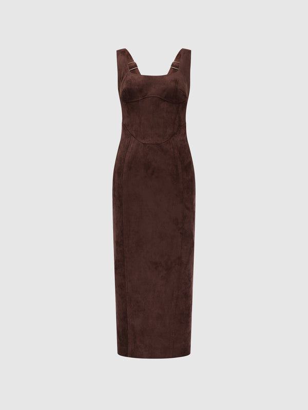 SHEIKE Nala Midi Dress Cocoa 1008593 Ghost Image