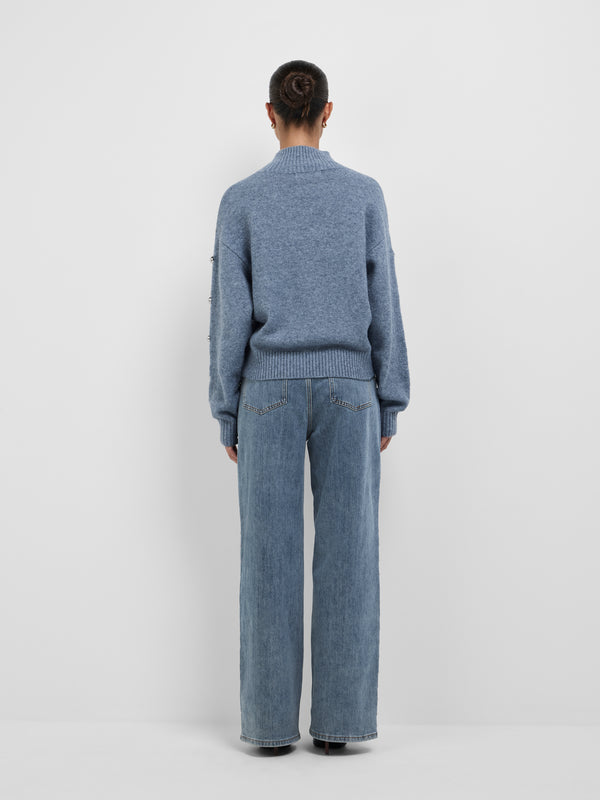 SHEIKE Eva Knit Jumper Blue 1008594 Back Image