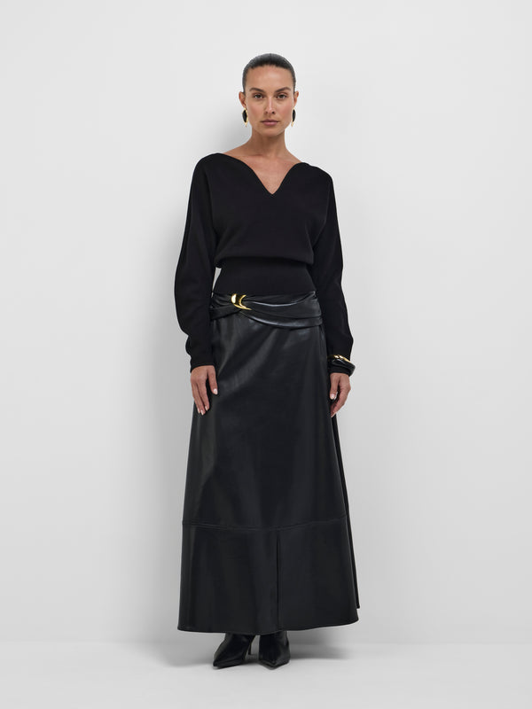 SHEIKE Daphne Knit Top Black 1008596 Front Image