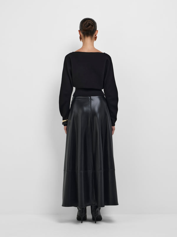 SHEIKE Daphne Knit Top Black 1008596 Back Image