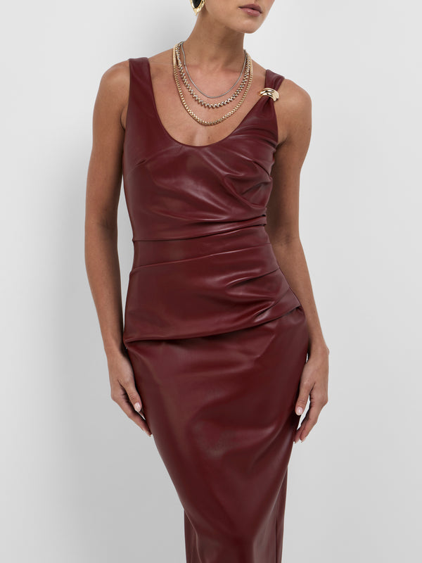 SHEIKE Sara Dress Sangria 1008602 Close Up Image