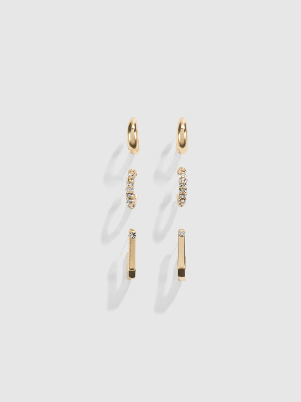 SHEIKE Indie Earring Stack Gold 1008614 Ghost Image