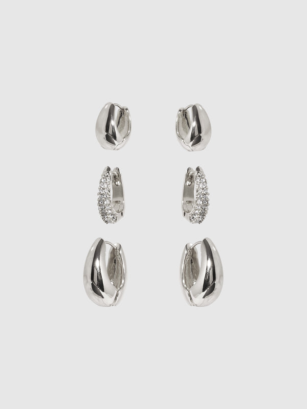 SHEIKE Seraphina Earring Stack Silver 1008618 Ghost Image