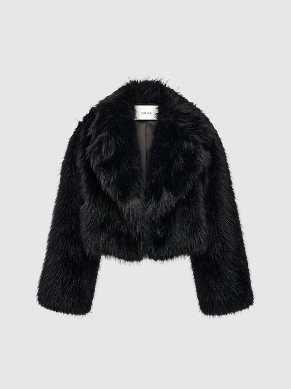 SHEIKE Alora Fur Jacket Black 1008619 Ghost Image