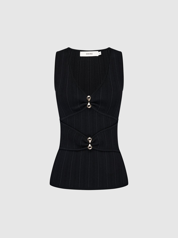SHEIKE Angelina Knit Top Black 1008624 Ghost Image
