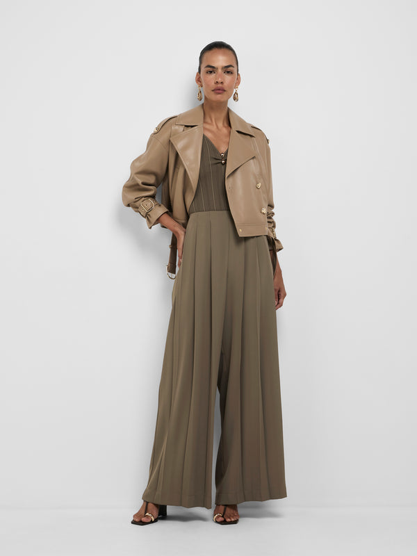 SHEIKE Melanie Cropped Jacket Fawn 1008631 Styled Front Image