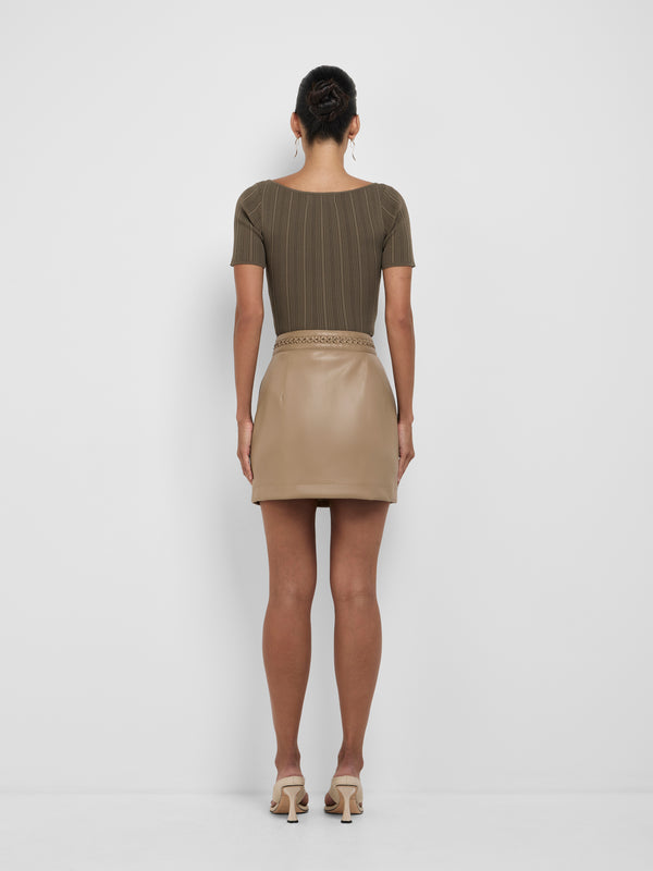 SHEIKE Melanie Mini Skirt Fawn 1008638 Back Image