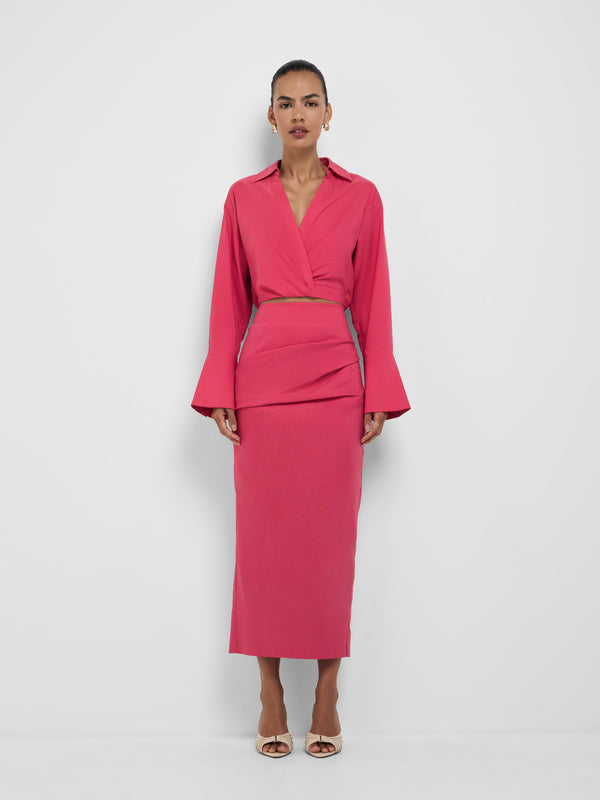 SHEIKE Madison Midi Skirt Raspberry 1008645 Front Image