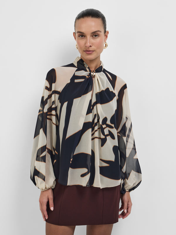 Size8 SHEIKE Delilah Long Sleeve Top Floral 1008646 Close Up Image