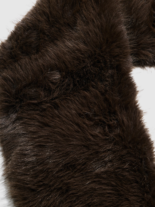 SHEIKE Aubry Fur Shawl Chocolate 1008678 Detail Ghost Image