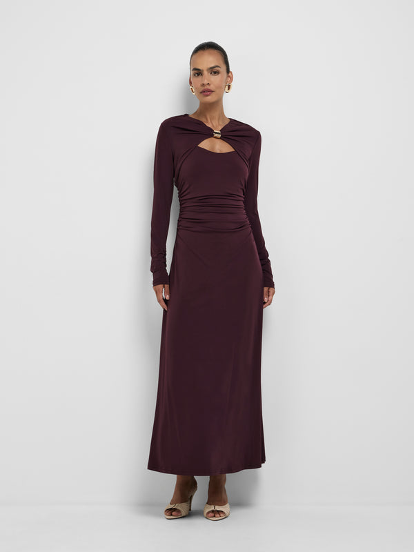 Size8 SHEIKE Zemi Maxi Dress Sangria 1008704 Front Image