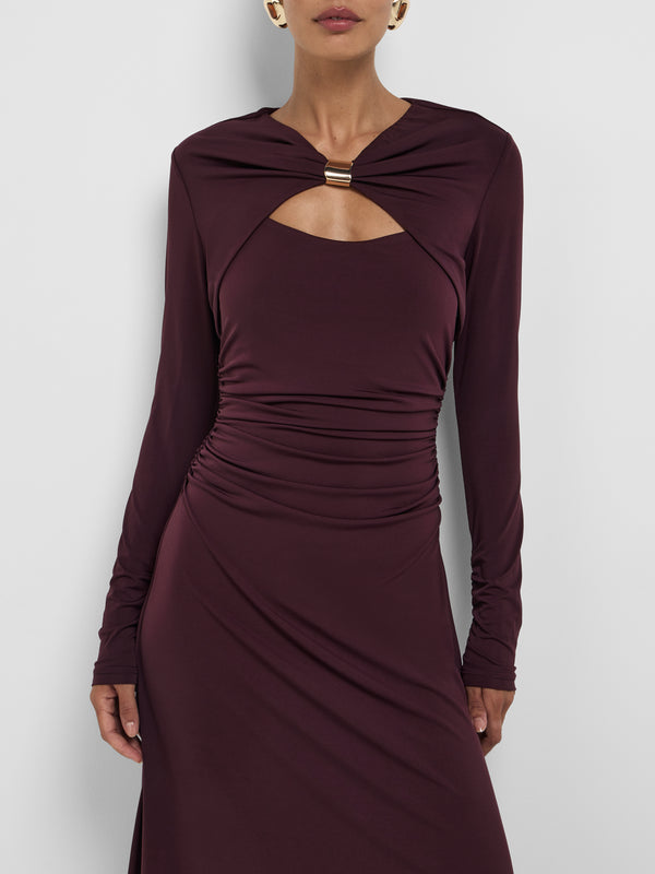 SHEIKE Zemi Maxi Dress Sangria 1008704 Close Up Image