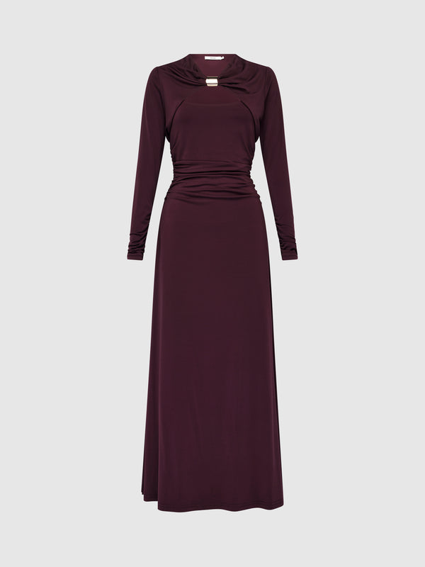 SHEIKE Zemi Maxi Dress Sangria 1008704 Ghost Image