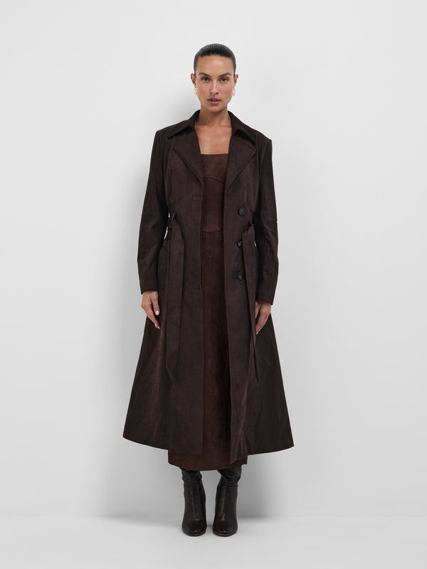 SHEIKE Annie Coat Cocoa 1008709 Styled Front Image