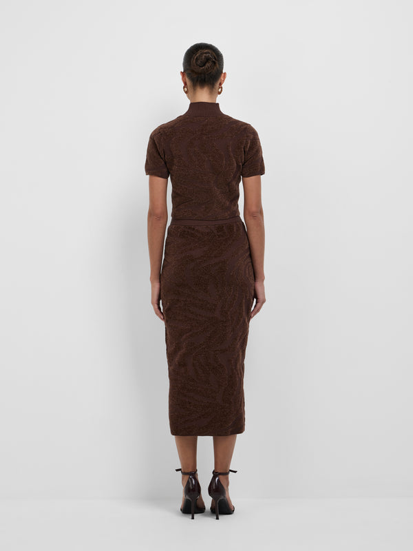 SHEIKE Rita Knit Top Chocolate 1008716 Back Image