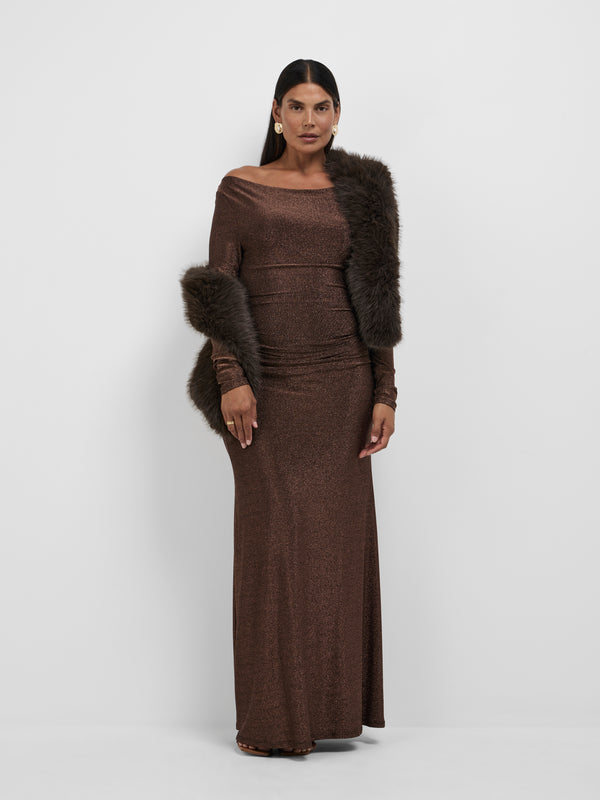 Size12 SHEIKE Amyra Dress Bronze 1008724 Front Image