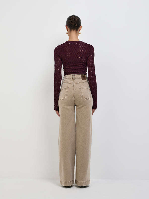 SHEIKE Callie Knit Bodysuit Black Jam 1008732 Back Image