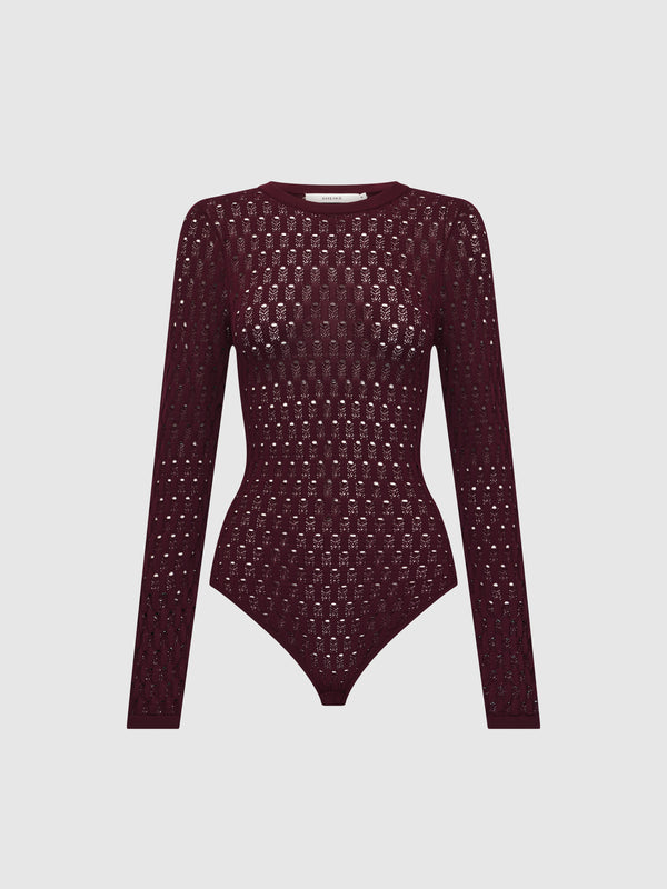 SHEIKE Callie Knit Bodysuit Black Jam 1008732 Ghost Image