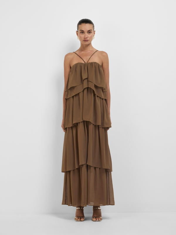 Size8 SHEIKE Danika Dress Brown 1008358 Front Image