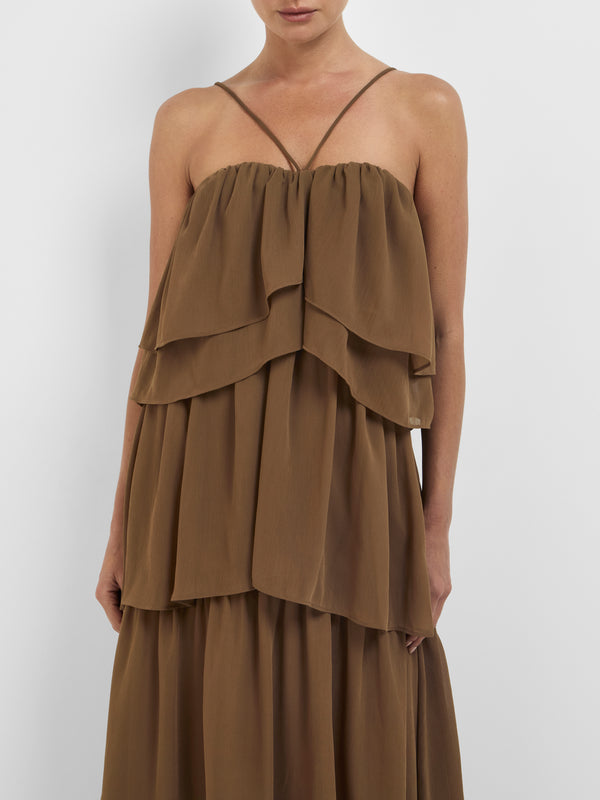 SHEIKE Danika Dress Brown 1008358 Close Up Image