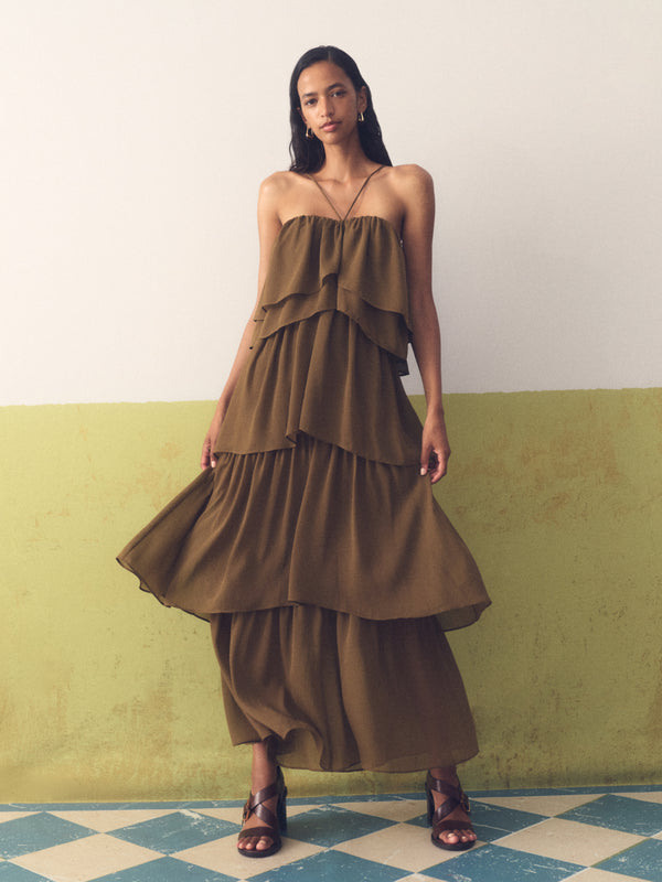 SHEIKE Danika Dress Brown 1008358 Campaign Image