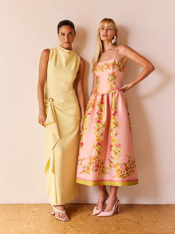 SHEIKE Tammy Maxi Dress Limoncello 1008686 Campaign Image
