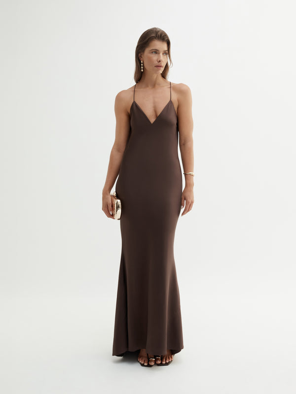 SHEIKE Blair Gown Chocolate 1008637 Campaign Image