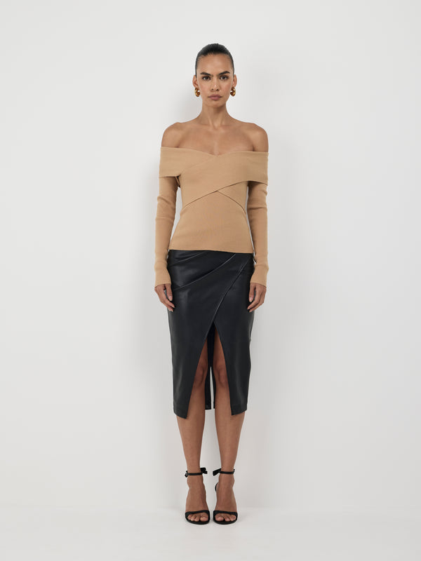 SHEIKE Valentina Knit Top Neutral 1007495 Front Image