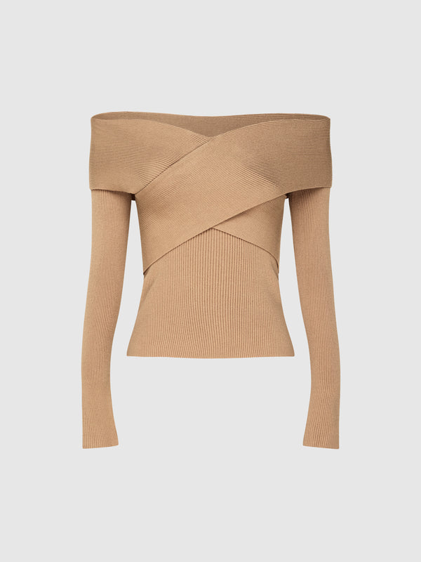 SHEIKE Valentina Knit Top Neutral 1007495 Ghost Image