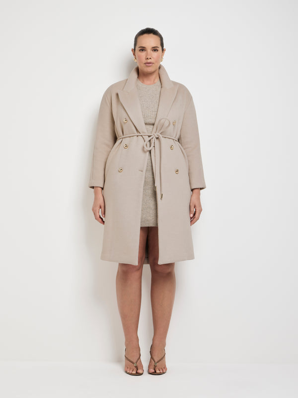 Size16 SHEIKE Tamika Coat Creme 1007631 Front Image