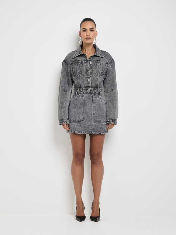 SHEIKE Genesis Denim Jacket Grey 1007645 Front Image