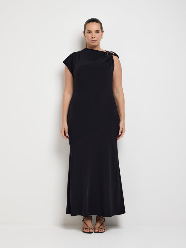 Size16 SHEIKE Kenna Maxi Dress Black 1007657 Front Image