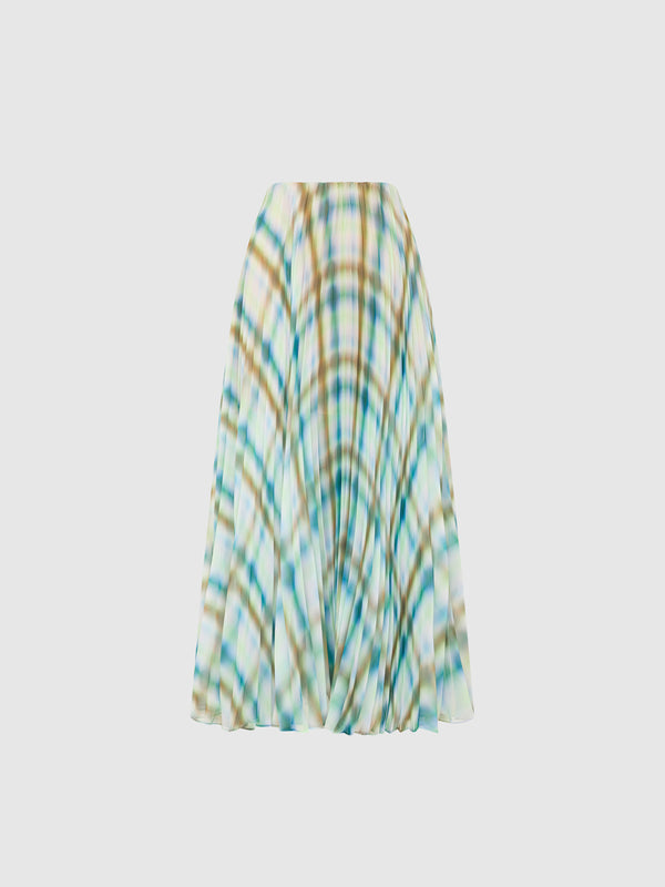 SHEIKE Ada Maxi Skirt Check 1007667 Ghost Image