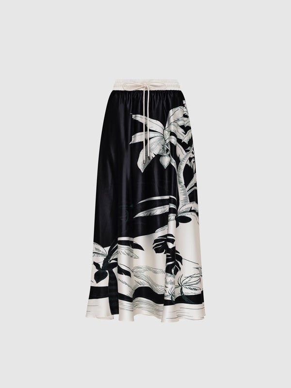 SHEIKE Midnight Palms Skirt Print 1007707 Ghost Image