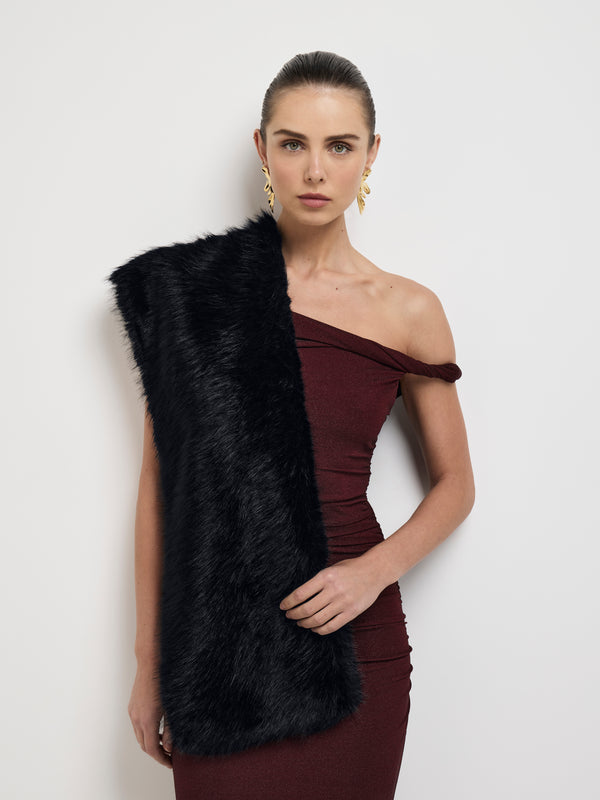 SHEIKE Gabrielle Shawl Black 1007719 Detail Image Styled