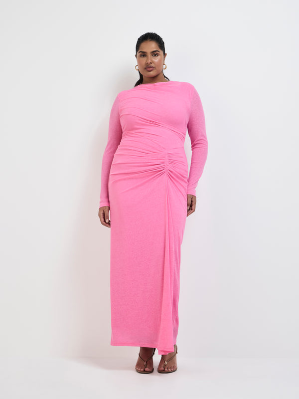 Size16 SHEIKE Sophia Midi Dress Pink 1007791 Front Image
