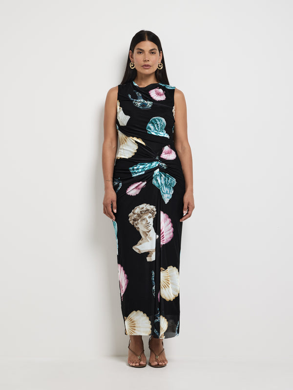 Size16 SHEIKE Penelope Mesh Dress Seascape 1007851 Front Image