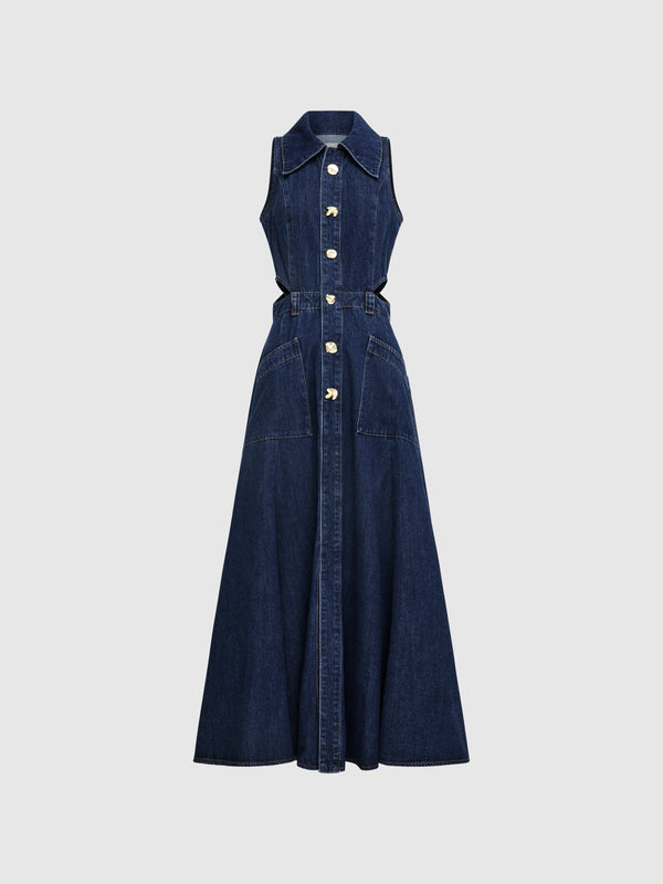SHEIKE Maeve Denim Midi Dress Indigo 1007884 Ghost Image