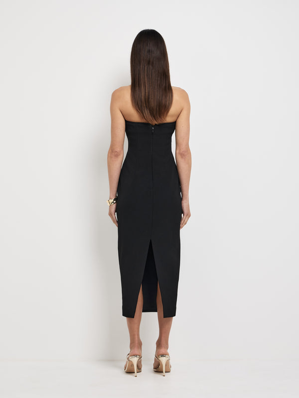 SHEIKE Maya Midi Dress Black 1007903 Back Image